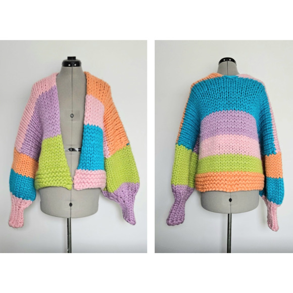 HOPE MACAULAY daphne chunky knit anthropologie cardigan goop sweater $650 S/M - Picture 3 of 16